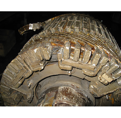 損壞的交流勵磁機(jī)機(jī)電樞